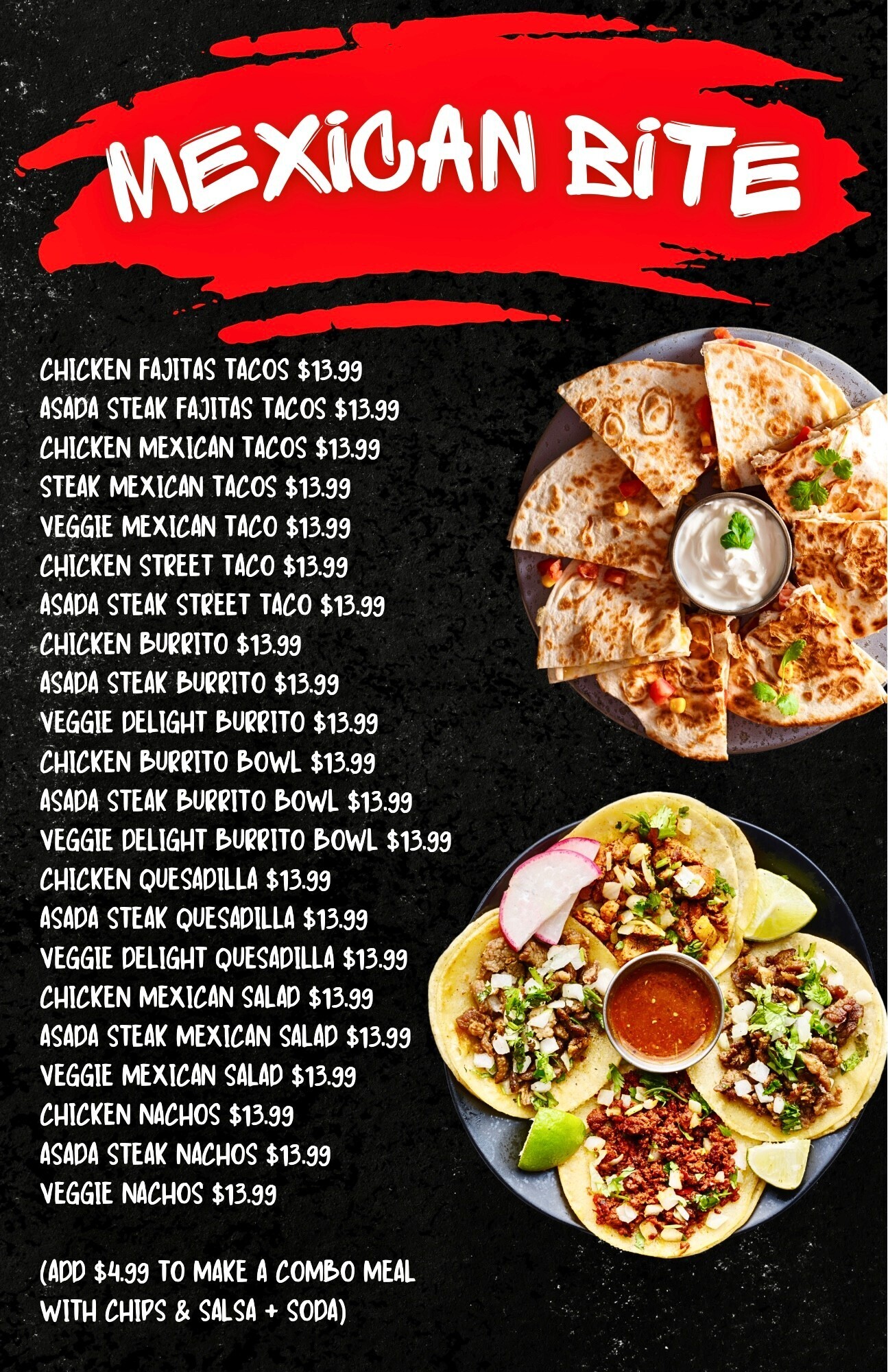 Mexican Bite Menu